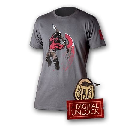 Tričko DOTA 2 Axe - bez klíče - Basic | L | uhlí