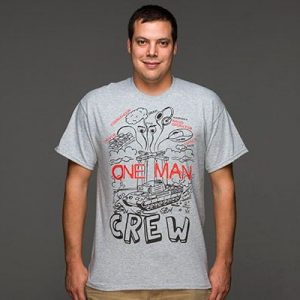 Tričko World of Tanks One Man Crew - Basic | S | šedá | World of Tanks