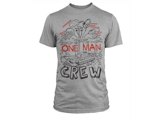 Tričko World of Tanks One Man Crew - Basic | S | šedá | World of Tanks