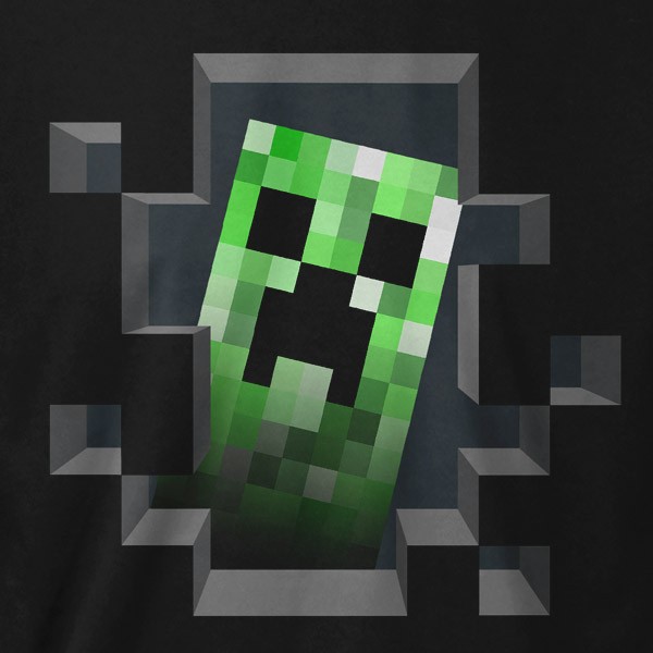 Tričko Minecraft Creeper Inside dětské, černé - černá | dětský | Minecraft | S (5÷6)