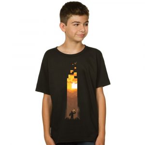 Tričko Minecraft Torch dětské - černá | M (7÷8) | Minecraft