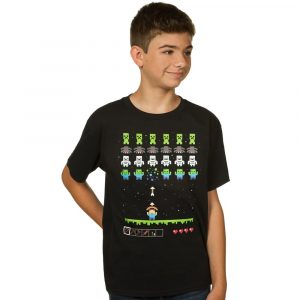 1485-1.jpg Tričko Minecraft Invaders dětské - černá | L (10÷12) | Minecraft