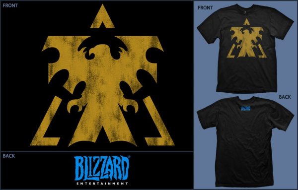 J!NX StarCraft II Terran Vintage Logo Basic - černá | M