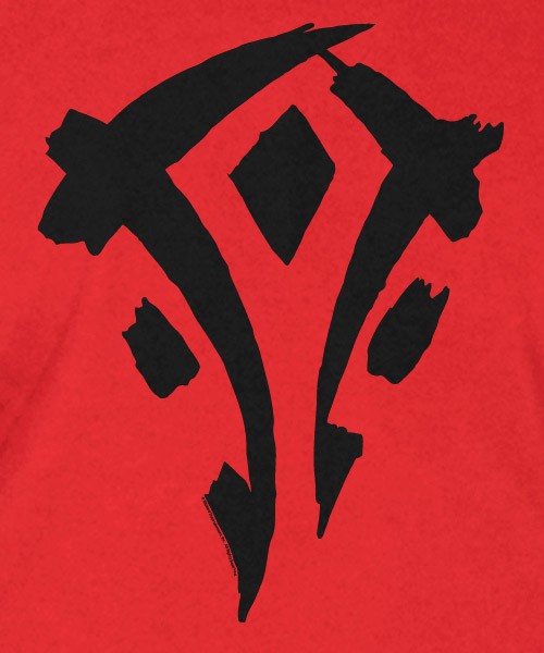 World of Warcraft Mists of Pandaria Horde Faction Logo - Basic | červená | XL