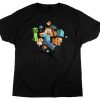 Tričko Minecraft Run Away! Glow in the Dark - Basic | černá | Minecraft | XL