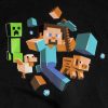 Tričko Minecraft Run Away! Glow in the Dark - Basic | černá | Minecraft | XL