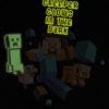 Tričko Minecraft Run Away! Glow in the Dark - Basic | černá | Minecraft | XL