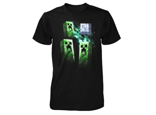 Tričko Minecraft Three Creeper Moon dětské - černá | Minecraft | XL (12÷14)