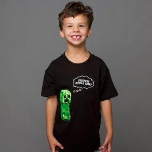 738.jpg Tričko Minecraft Creepers Gonna Creep dětské - černá | Minecraft | S (5÷6)