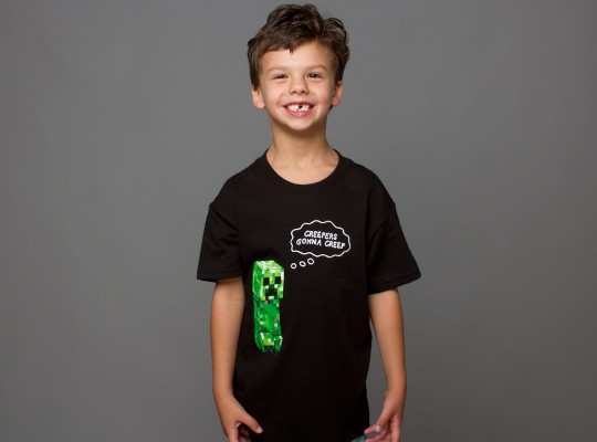 Tričko Minecraft Creepers Gonna Creep dětské - černá | Minecraft | S (5÷6)