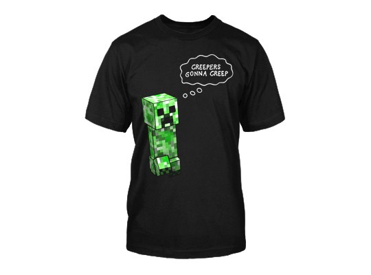 Tričko Minecraft Creepers Gonna Creep dětské - černá | Minecraft | S (5÷6)