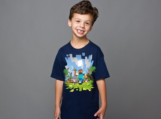 Tričko Minecraft Adventure dětské - Minecraft | námořní modř | XL (12÷14)