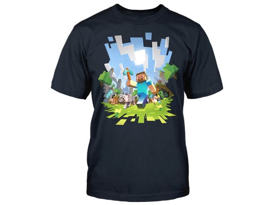 Tričko Minecraft Adventure dětské - Minecraft | námořní modř | XL (12÷14)