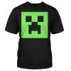 Tričko Minecraft Creeper Glow in the Dark Face dětské - černá | M (7÷8) | Minecraft