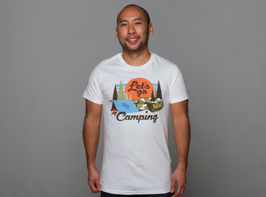 Tričko World of Tanks Lets Go Camping - 3XL | Basic | bílá | World of Tanks