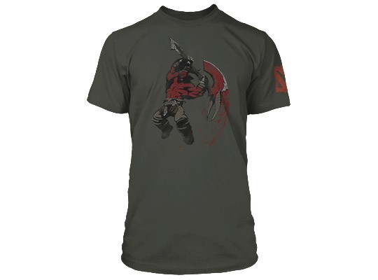 Tričko DOTA 2 Axe - bez klíče - Basic | L | uhlí