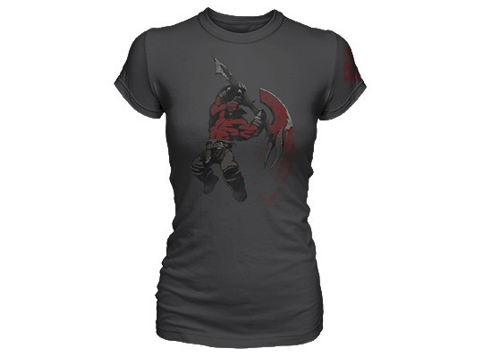 Tričko DOTA 2 Axe - bez klíče - Basic | L | uhlí