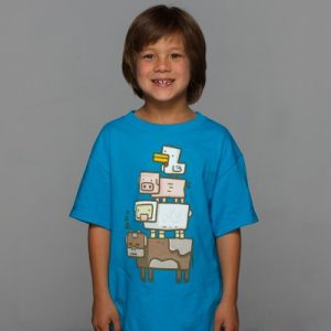 938.jpg Tričko Minecraft Animal Totem dětské - Minecraft | S (5÷6) | tyrkysová